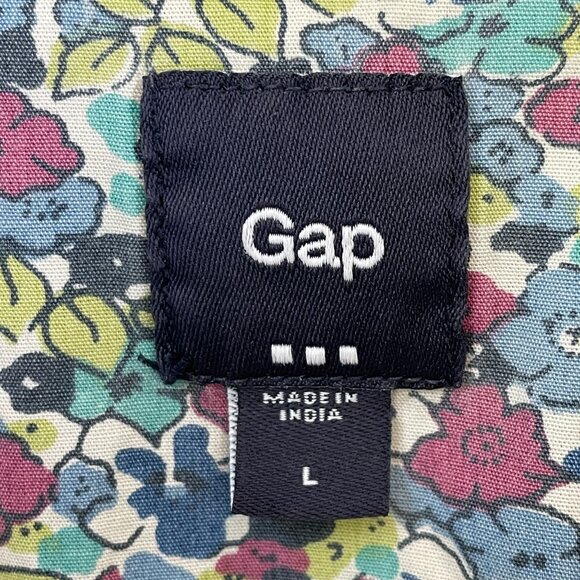 Gap Womens Large Denim Pearl Snap Shirt Long Sleeves Chest Pockets Western Rodeo - Picture 3 of 11